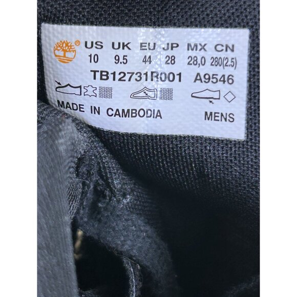 Timberland Mt. Maddsen Mid Black Waterproof Leather Boots Mens Size 10 - Picture 7 of 8